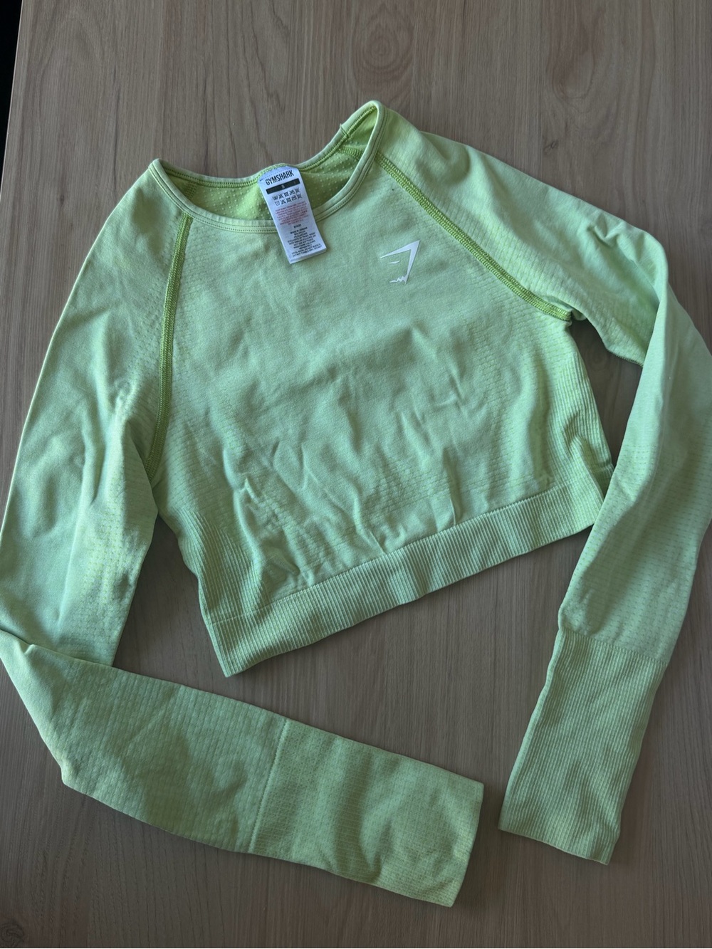 Gymshark Neon Lime Seamless Cropped Crew Sweater